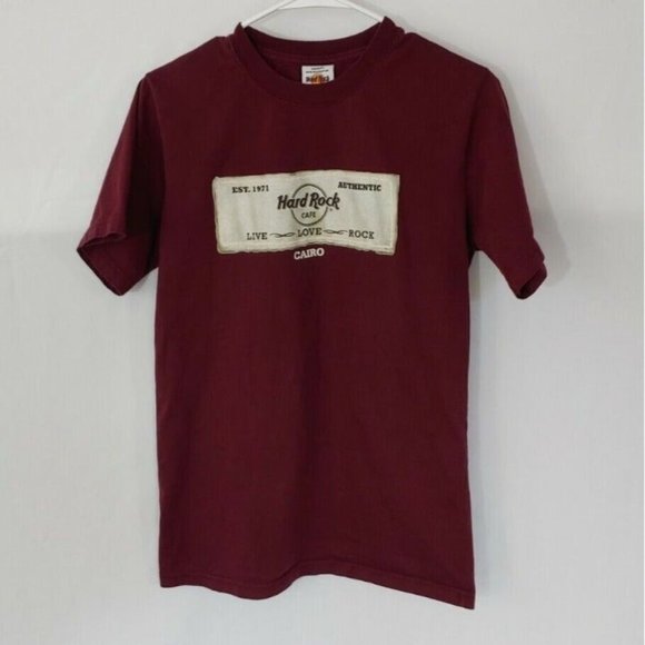 Vintage Hard Rock Cafe T Shirt Cairo Souvenir Authentic Hard Rock Cafe Size MD - Picture 1 of 7